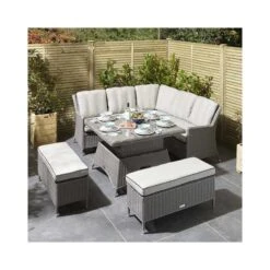 Prestbury Corner Dining Set Natural Stone