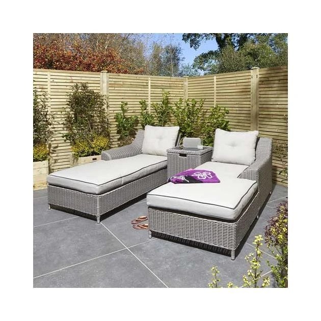 Prestbury Twin Sun Lounger Natural Stone 3 Prestbury Twin Sun Lounger Natural Stone