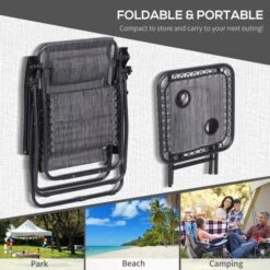 OUTSUNNY Zero Gravity Chairs Light Grey 2 Seater -GardenChic Elegant Shop 1653567404 63022200 pdumdobo8jcgj5pv