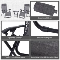 OUTSUNNY Zero Gravity Chairs Light Grey 2 Seater -GardenChic Elegant Shop 1653567406 55554200 3egi0eiqapq867ey