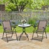 OUTSUNNY Garden Furniture Bistro Set Steel Brown 2 Seater -GardenChic Elegant Shop 1653568103 44271500 pcxzrzgoknpekvsp