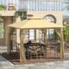 OUTSUNNY Coimbra Garden Gazebo Steel Beige 3m 1 OUTSUNNY Coimbra Garden Gazebo Steel Beige 3m -GardenChic Elegant Shop 1653572300 05443700 nnoyvibcgk0qgxrk