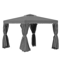 OUTSUNNY Garden Gazebo Aluminium Grey 3m -GardenChic Elegant Shop 1653574754 12784200 16tulglardzjlmch