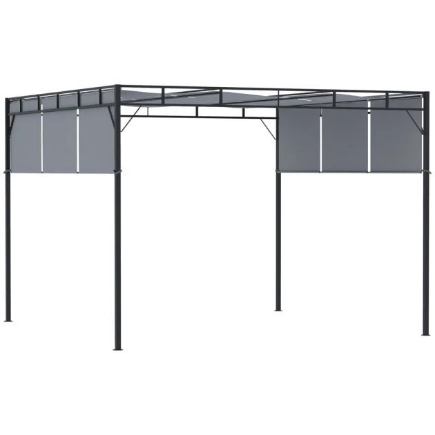 OUTSUNNY Freestanding Canopy Steel Grey 3m 5 OUTSUNNY Freestanding Canopy Steel Grey 3m - Image 3