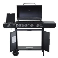 OUTSUNNY Deluxe 4 Burner BBQ Grill Steel Black 18 OUTSUNNY Deluxe 4 Burner BBQ Grill Steel Black -GardenChic Elegant Shop 1653576401 43532000 qmctoghx4range5s