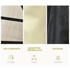 OUTSUNNY Hardtop Garden Gazebo Polycarbonate Brown 4.5m -GardenChic Elegant Shop 1653576603 46539300 4p2t4k5s0zkonubi