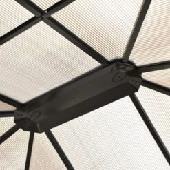 OUTSUNNY Hardtop Garden Gazebo Polycarbonate Brown 4.5m -GardenChic Elegant Shop 1653576607 86752300 nd5svktosvp60vtt