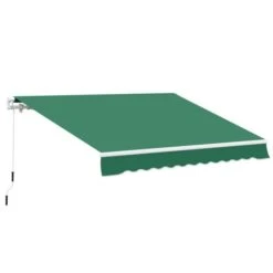 OUTSUNNY Manual Retractable Awning Green 4m -GardenChic Elegant Shop 1653579067 98098800 qibrsi7gllnqhqw6