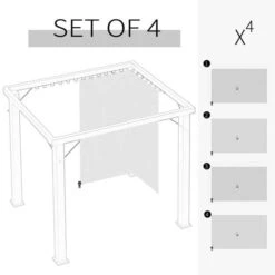 OUTSUNNY Garden Gazebo Replacement Sidewalls 4 Pack 3 X 4m 17 OUTSUNNY Garden Gazebo Replacement Sidewalls 4 Pack 3 X 4m -GardenChic Elegant Shop 1653579394 90636000 tvvxelvgmbwnqos7