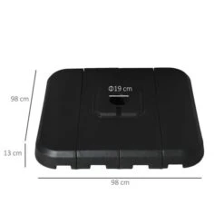 OUTSUNNY Chesterfield Heavy Duty Cantilever Garden Parasol Base Weight Black 4 Pieces -GardenChic Elegant Shop 1653637379 03462000 gukgpsli97sxezk8