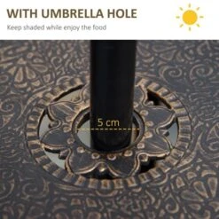 OUTSUNNY Outdoor Dining Set Aluminium Bronze 4 Seater -GardenChic Elegant Shop 1653638680 21812000 ydwbkbscey56fope