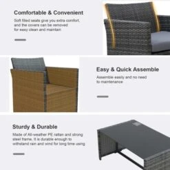 OUTSUNNY Chatsworth Rattan Garden Furniture Set Grey 4 Seater 15 OUTSUNNY Chatsworth Rattan Garden Furniture Set Grey 4 Seater -GardenChic Elegant Shop 1653639141 20975300 qmr9vnbepjr00phv