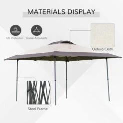OUTSUNNY Pop Up Gazebo Brown 4m -GardenChic Elegant Shop 1653907141 84940000 io2z4hry5clwwyax