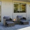 OUTSUNNY Rome Rattan Sofa Coffee 2 Seater