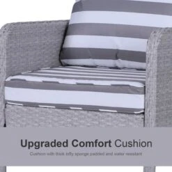 OUTSUNNY Venice Sun Lounger Pair Deluxe With Table Light Grey -GardenChic Elegant Shop 1653910814 88011300 ebtuopfknm5csyon