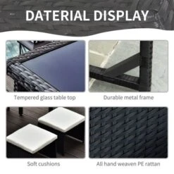 OUTSUNNY Cadiz Rattan Dining Set Black 4 Seater 16 OUTSUNNY Cadiz Rattan Dining Set Black 4 Seater -GardenChic Elegant Shop 1653910950 84771400 l2u3hizqgh5fwbhy