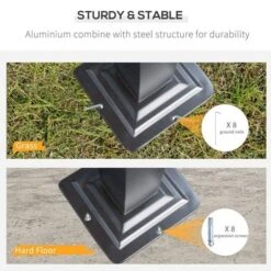 OUTSUNNY Hardtop Garden Gazebo Polycarbonate 5m -GardenChic Elegant Shop 1653913435 36810500 bcfh8hvmv8blfqqr