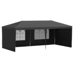 OUTSUNNY Madrid Garden Gazebo Party Tent Black 6 X 3m -GardenChic Elegant Shop 1653914722 52983400 na0whyyotnvbgyul