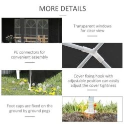 OUTSUNNY Madrid Garden Gazebo Party Tent Black 6 X 3m -GardenChic Elegant Shop 1653914726 23566900 ivn9rhicmch9i7hx