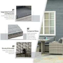 OUTSUNNY Milan Rattan Dining Set Grey 7 Seater -GardenChic Elegant Shop 1653917460 10194100 44x78ugvcmpews8v