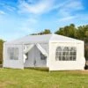 OUTSUNNY Garden Gazebo With Removable Walls White 6m