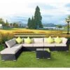 OUTSUNNY Nantes Rattan Sofa Set Black 7 Seater -GardenChic Elegant Shop 1653923273 87494200 gtieo2vrlbocixhw