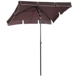 OUTSUNNY Verona Garden Parasol Aluminium Brown 2m -GardenChic Elegant Shop 1654002983 53939700 ok0phl5utla3cmpb