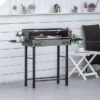 OUTSUNNY BBQ Rotisserie Grill Steel Black