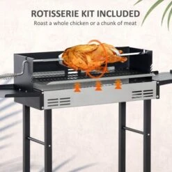 OUTSUNNY BBQ Rotisserie Grill Steel Black -GardenChic Elegant Shop 1654006709 21752700 ma74axtgpjnpdpyd