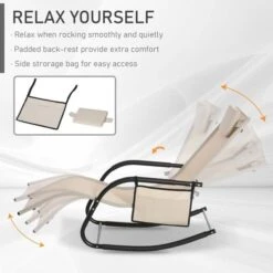 OUTSUNNY Rocking Sun Lounger Aluminium White -GardenChic Elegant Shop 1654008864 90799500 vwz3rcs2jvooqsve