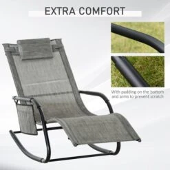 OUTSUNNY Rocking Sun Lounger Aluminium Dark Grey -GardenChic Elegant Shop 1654009063 48264200 t6ruk5ddppd56hdv