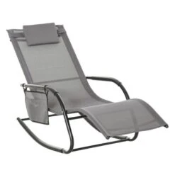 OUTSUNNY Rocking Sun Lounger Aluminium Light Grey 13 OUTSUNNY Rocking Sun Lounger Aluminium Light Grey -GardenChic Elegant Shop 1654009178 54671400 sqh6dki0jrpxjmeg