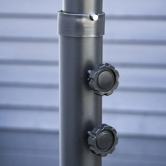 OUTSUNNY Napoli Overhanging Cantilever Banana Parasol Red 3m 11 OUTSUNNY Napoli Overhanging Cantilever Banana Parasol Red 3m - Image 9