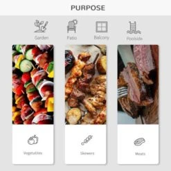 OUTSUNNY Charcoal Half Barrel Barbecue Silver -GardenChic Elegant Shop 1654067801 44999500 svzg2ydgkya0rsmg