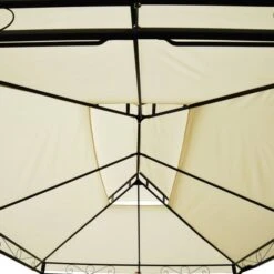 OUTSUNNY Heavy Duty Garden Gazebo Metal Beige 4m -GardenChic Elegant Shop 1654093012 94026500 zw26bjn5pwbjscxy