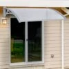 OUTSUNNY Door Canopy Polycarbonate Silver 140cm