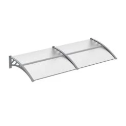 OUTSUNNY Door Canopy Polycarbonate Grey 1m 13 OUTSUNNY Door Canopy Polycarbonate Grey 1m -GardenChic Elegant Shop 1654672581 82595400 yvuepch8f88yfilr