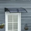 OUTSUNNY Door Canopy Polycarbonate Black 1m -GardenChic Elegant Shop 1654672925 40650200 vfiiy0zs3f7ukr9z