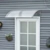 OUTSUNNY Door Canopy Polycarbonate Grey 2m -GardenChic Elegant Shop 1654673235 11553200 uiqztvnpfplb5jmz