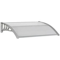 OUTSUNNY Door Canopy Polycarbonate Grey 2m -GardenChic Elegant Shop 1654673236 31352700 tjy0idn8gagkn3dg