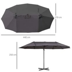 OUTSUNNY Offset Garden Parasol Steel Grey 4.5m 11 OUTSUNNY Offset Garden Parasol Steel Grey 4.5m -GardenChic Elegant Shop 1654673583 50667700 jnuqprzj0cllaarm