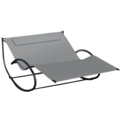 OUTSUNNY Double Rocking Lounger Grey -GardenChic Elegant Shop 1654674074 23173800 kdcblzcfrnloko8a