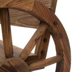 OUTSUNNY Wagon Wheel Bench Wooden 2 Seater -GardenChic Elegant Shop 1654677793 98113500 i7zii3e9kzmjfviw