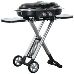 OUTSUNNY Foldable Gas BBQ 2 Burner Black -GardenChic Elegant Shop 1654681198 74978600 mh6yjxnwevpvo2i7