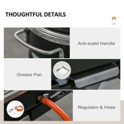 OUTSUNNY Foldable Gas BBQ 2 Burner Black -GardenChic Elegant Shop 1654681205 28682500 9utb2ytcwcb1ri2x