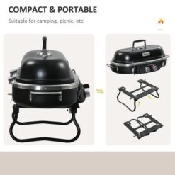 OUTSUNNY Table-Top Gas BBQ 2 Burner Black -GardenChic Elegant Shop 1654681347 23705400 nsksxq6uy06vyjnr
