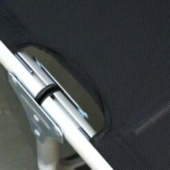 OUTSUNNY Folding Sunbed Lounge Chair Aluminium Black -GardenChic Elegant Shop 1654682211 94473600 d11lk6u1dmrjl6xa