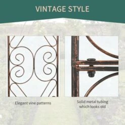 OUTSUNNY Garden Arch Metal Black Bronze 2m -GardenChic Elegant Shop 1654685399 07828200 sr7xo3kxtghkqnou