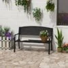 OUTSUNNY Garden Bench Furniture Steel Black 120cm -GardenChic Elegant Shop 1654685796 67254700 8zsya3ndt5sbjoye