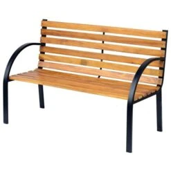 OUTSUNNY Garden Bench Steel Wooden -GardenChic Elegant Shop 1654863801 44455300 wwe1pyhoxgpykz7h